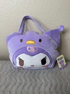 Sanrio Kuromi Lavender Plush Pail Basket Easter Bag New